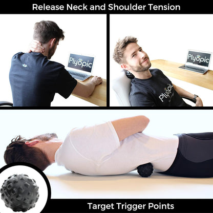 Plyopic Massage Ball Set – for Deep Tissue Muscle Recovery, Myofascial Release, Trigger Point Therapy, Mobility and Plantar Fasciitis Relief