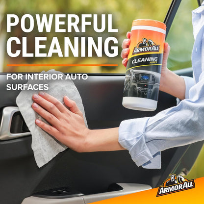 Armor All Car Interior Cleaner Wipes, Car Interior Cleaning Wipes for Dirt and Dust in Cars, Trucks and Motorcycles, 25 Count