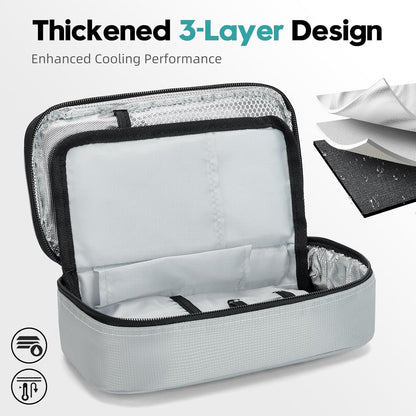 ALLCAMP Insulin Cooler Travel Bag with 4 Ice Pack and Insulation Liner for Diabetic Organize Medication (Medium)
