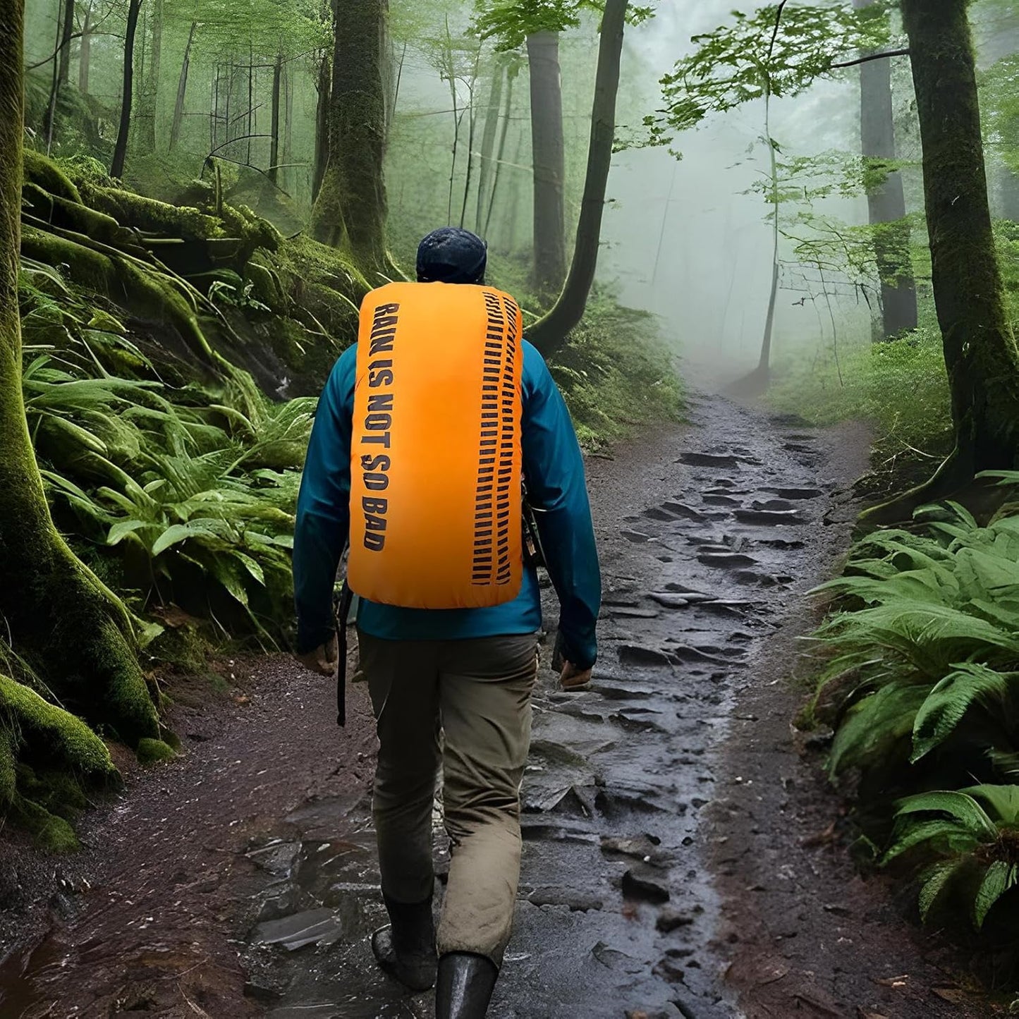 Impermeabile Backpack Cover, Travel Rain Shield, Daypack Protector Hiking, portatile Rainproof Pouch for Camping, Lightweight and Sturdy, Cycling Backpack Guard, Compact Outdoor Gear