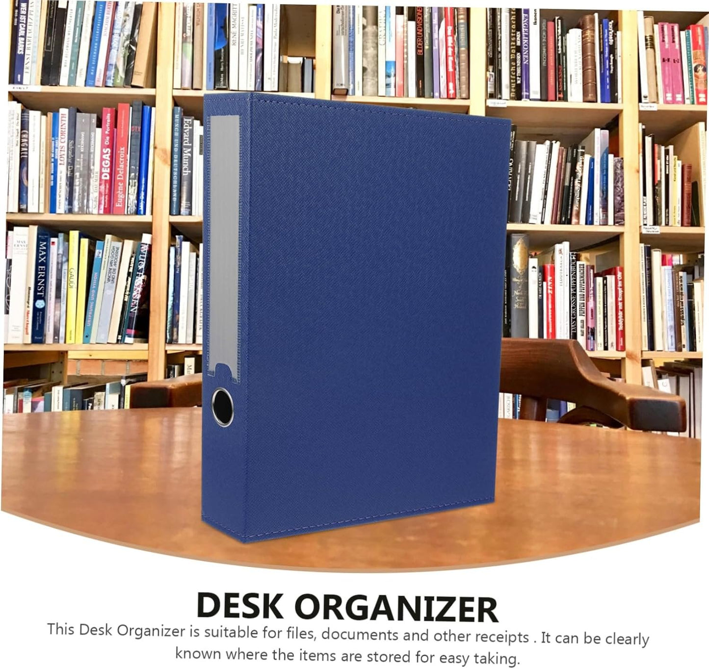 Uonlytech Household File Organizer PU Document Storage Box Capacity Desktop File Holder for Office Organization Tidy Up Your Workspace with Design