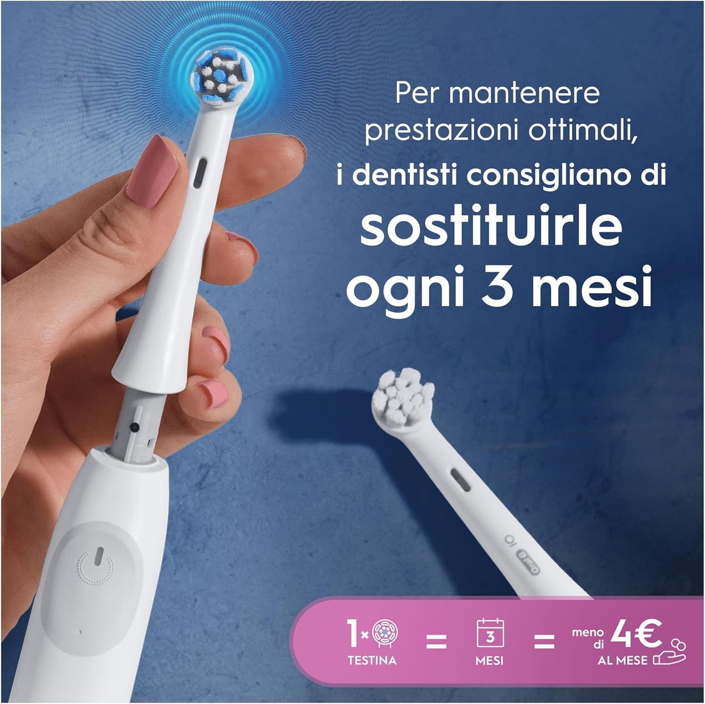 Oral-B iO Series Gentle Care White Replacement Heads Original Round Heads for Sensitive Gums 2 Heads