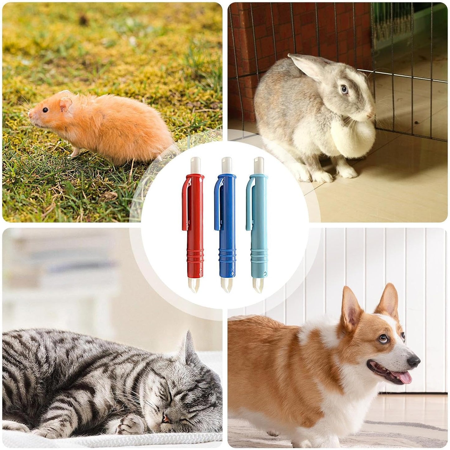 Tick Removal Tool, Stainless Tweezers, Durabled Abs Material, Quick Extractor, Easily Carrying, Extensive Use, Ideal for Pet Grooming Outdoor Travel, 9.5cm, 50g