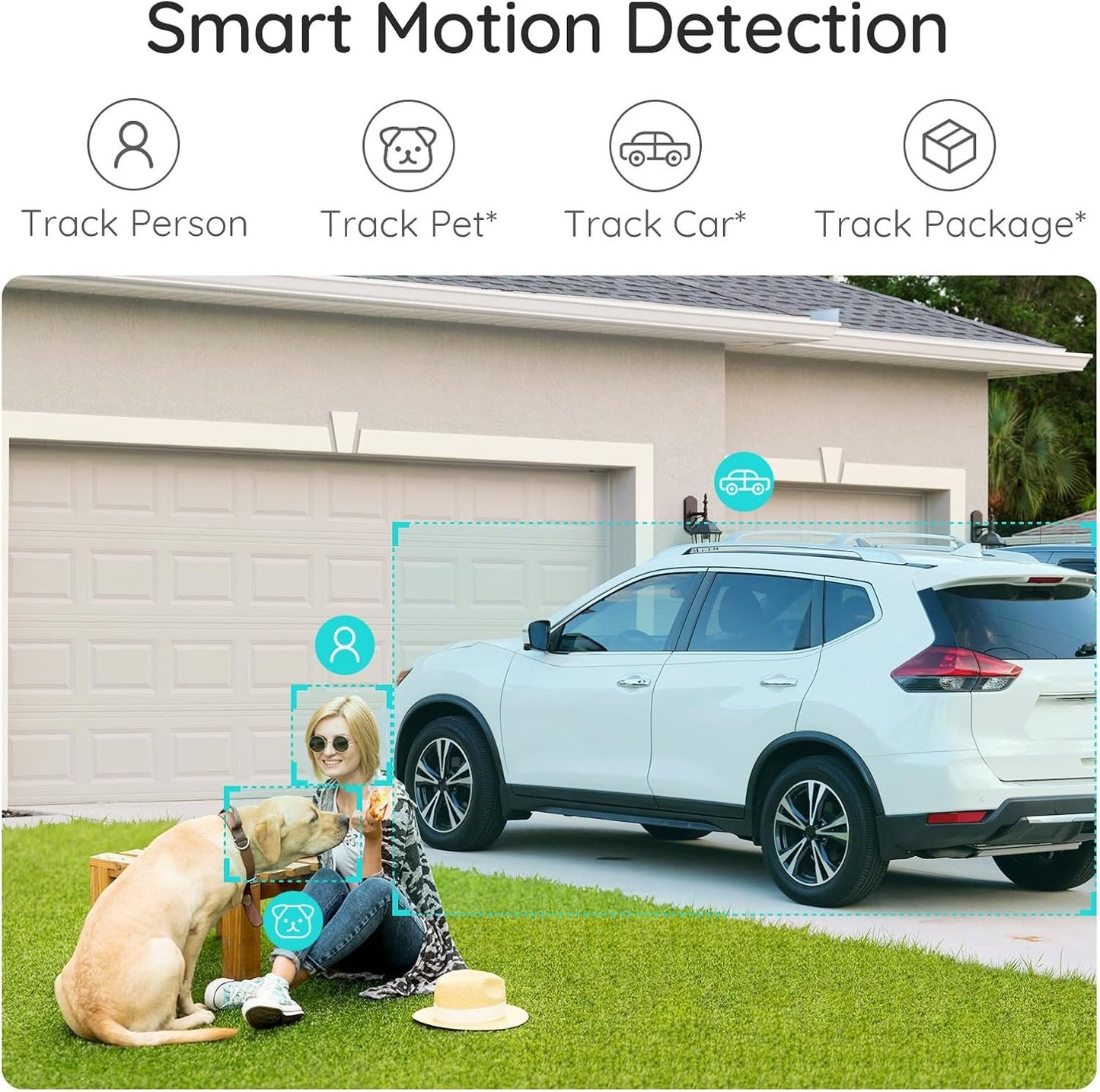 Wireless Outdoor Security Camera Wireless 2K Camera for Home Security Battery Security Cameras 2.4GHz WiFi Smart Motion Detection,Color Night Vision,Waterproof, Cloud/SD Storage(2 Pack)