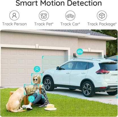 Wireless Outdoor Security Camera Wireless 2K Camera for Home Security Battery Security Cameras 2.4GHz WiFi Smart Motion Detection,Color Night Vision,Waterproof, Cloud/SD Storage(2 Pack)