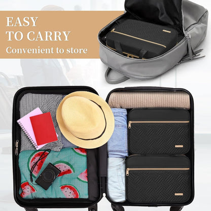 AKOZLIN Hanging Travel Toiletry Bag Makeup Bag Travel Makeup Cosmetic Organizer Waterproof Travel Wash Bag for Travel Accessories Essentials,Black-Large