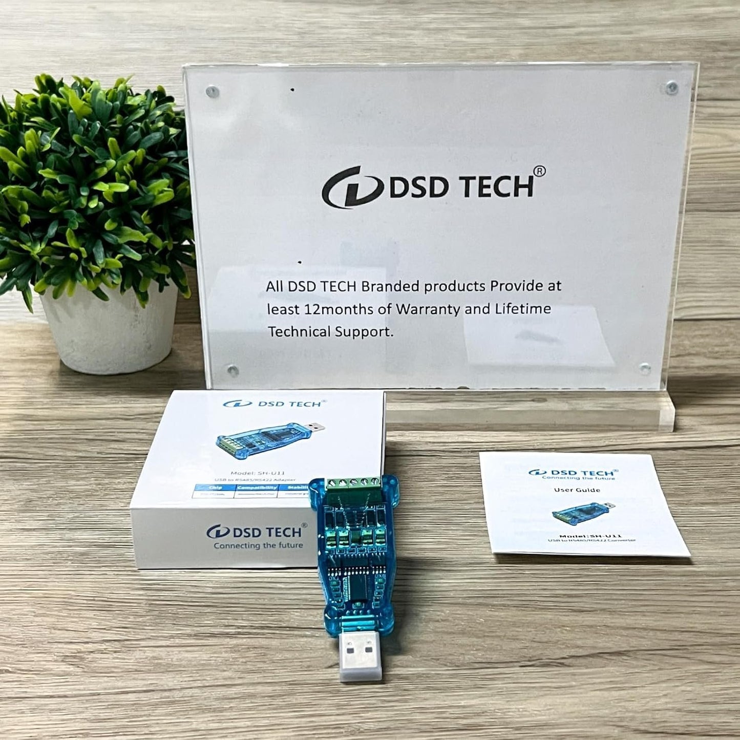 DSD TECH SH-U11 USB to RS485 RS422 Converter with FTDI FT232R Chip Work for Modbus