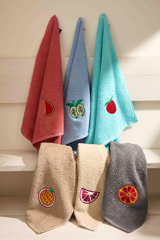 BOSKIMO Premium Cotton Kitchen Tea Towels - Set of 6 Absorbent Terry and Microfibre Tea Towels - High Quality Dish Towels - Made in Portugal
