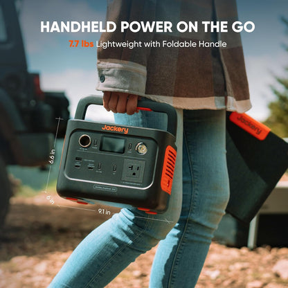 Jackery Explorer 240 V2 Portable Power Station, 256Wh LiFePO4 Battery with 300W AC/100W USB-C Output, 1Hr Fast Charging, Versatile Scenarios -Outdoor Camping, RV Travel