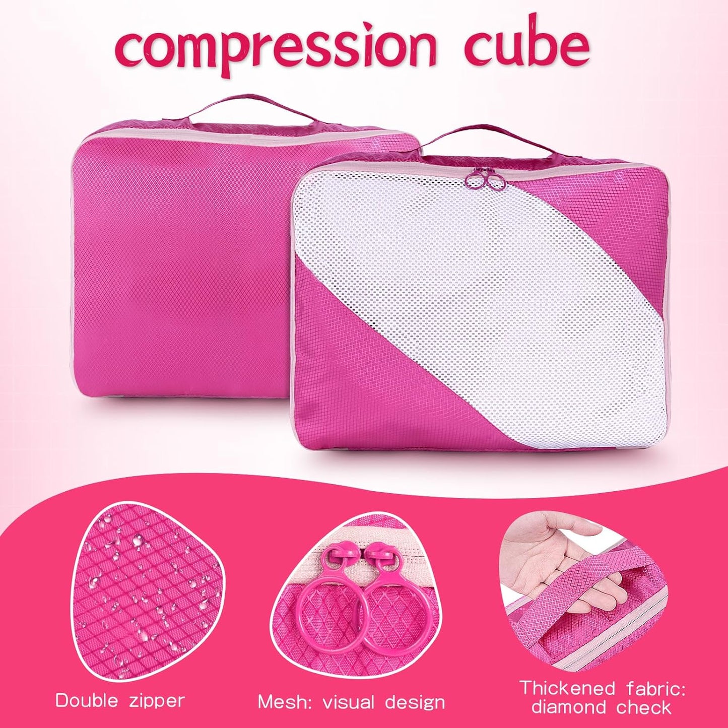 AiQInu Space Saving Organizer, Packing Cubes Compression, Compression Suitcase Organizer, Goose Feather Coat Organizers