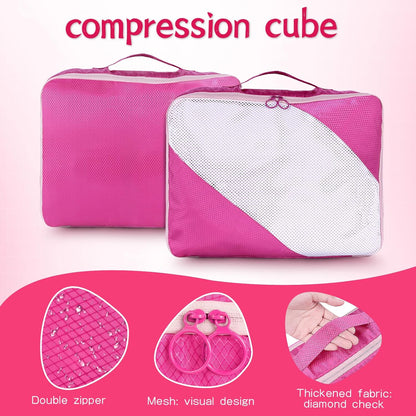 AiQInu Space Saving Organizer, Packing Cubes Compression, Compression Suitcase Organizer, Goose Feather Coat Organizers