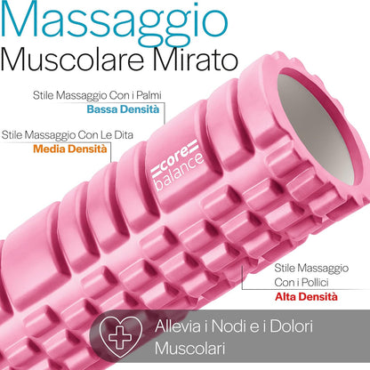 Core Balance Foam Roller - Foam Roller for Deep Muscle Tissue Massage, Trigger Point Massager, Muscle Self-Massage. Ideal for Physiotherapy Gym Yoga Pilates