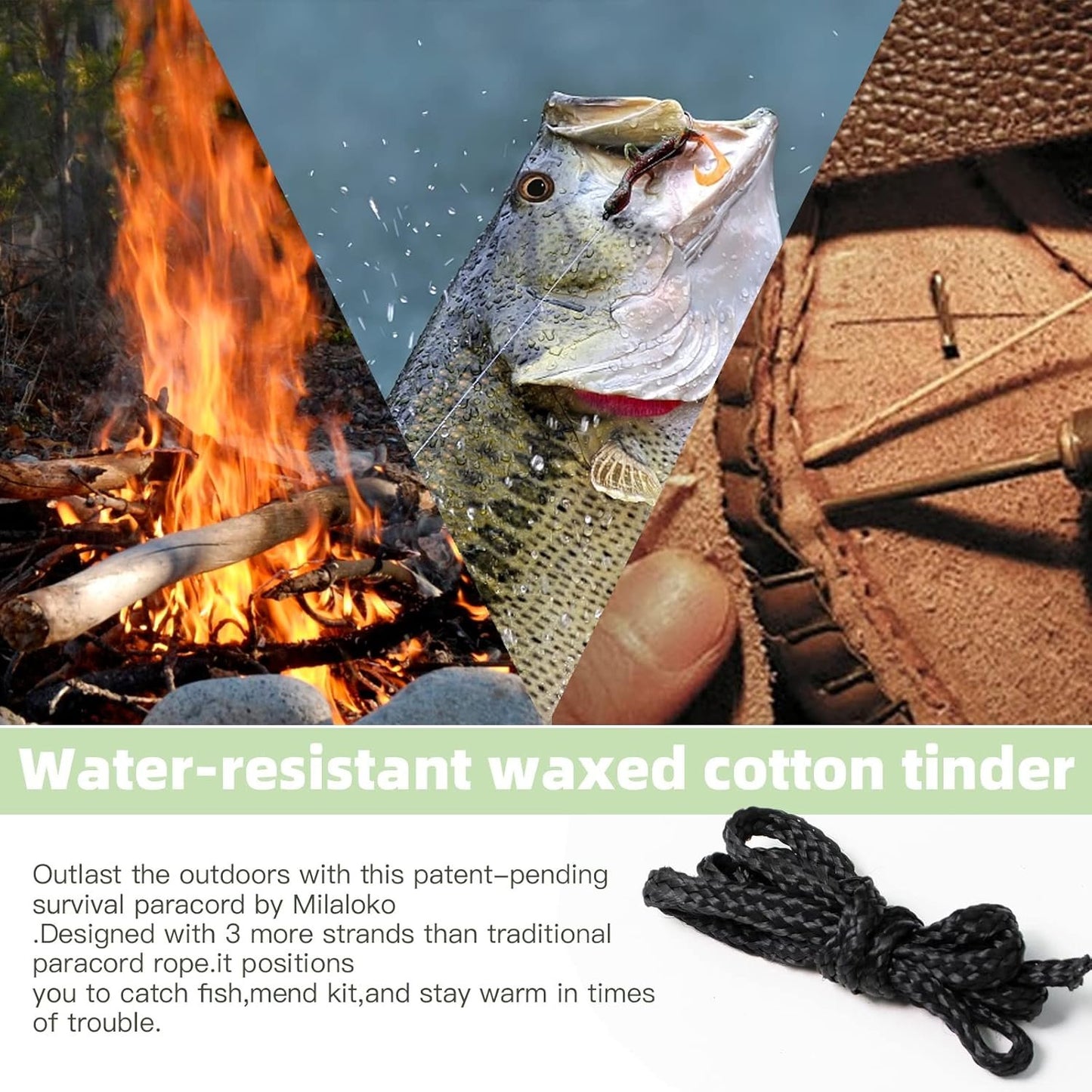 Fire Starter Survival Tool,Ferro Rod Fire Starter Kit & Backpacking Multitool,Flint and Steel,Firestarter Survival,fire Steel,fire Rod