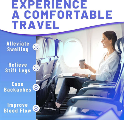 Airplane Foot Hammock (Memory Foam), Perfect Airplane Footrest to Relax Your Feet | Foot Hammock for Airplane Travel Accessories, Desk Foot Hammock, Travel Foot Rest, Comfy Foot Hanger Airplane