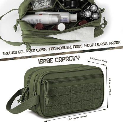 Tactical Toiletry Bag Hygiene Bag EDC Tool Molle Pouch Small Dopp Kit Shaving Travel Shower Pocket