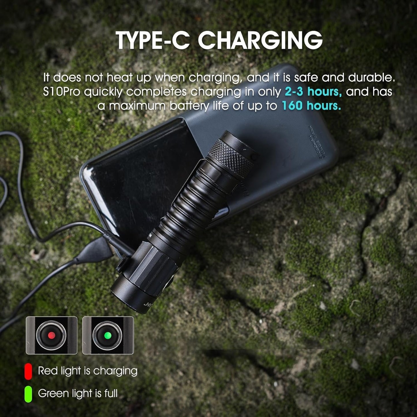PIOOCAN S10Pro Flashlight Rechargeable, 2500 High Lumens Super Bright Tactical Flashlight, 5 Modes Mini Pocket Flashlight, Magnetic Flashlights for Emergency, Outdoor, Home, Camping, Hiking (Black)
