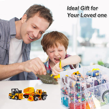 INSCRAFT 7 Layers Stackable Storage Container, 70 Adjustable Compartments (White) Perfect for Art Crafts, Jewelry Supplies, Mini Case & Letter Sticker Included