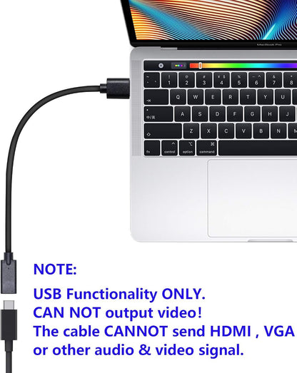 CERRXIAN USB 3.0 Type A Male to USB 3.0 Type C Female Connector Converter Adapter (Black) (3ft)