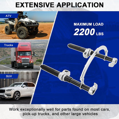 DASBET Coil Spring Compressor Tool | Automotive 2 pcs Heavy Duty Macpherson Strut Spring Compressor Set with Safety Bracket for Car Truck ATV UTV 2200 LB Capacity