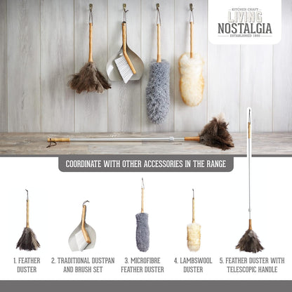 KitchenCraft Living Nostalgia Dustpan and Brush Set Table Top, 16 x 11 x 14 cm