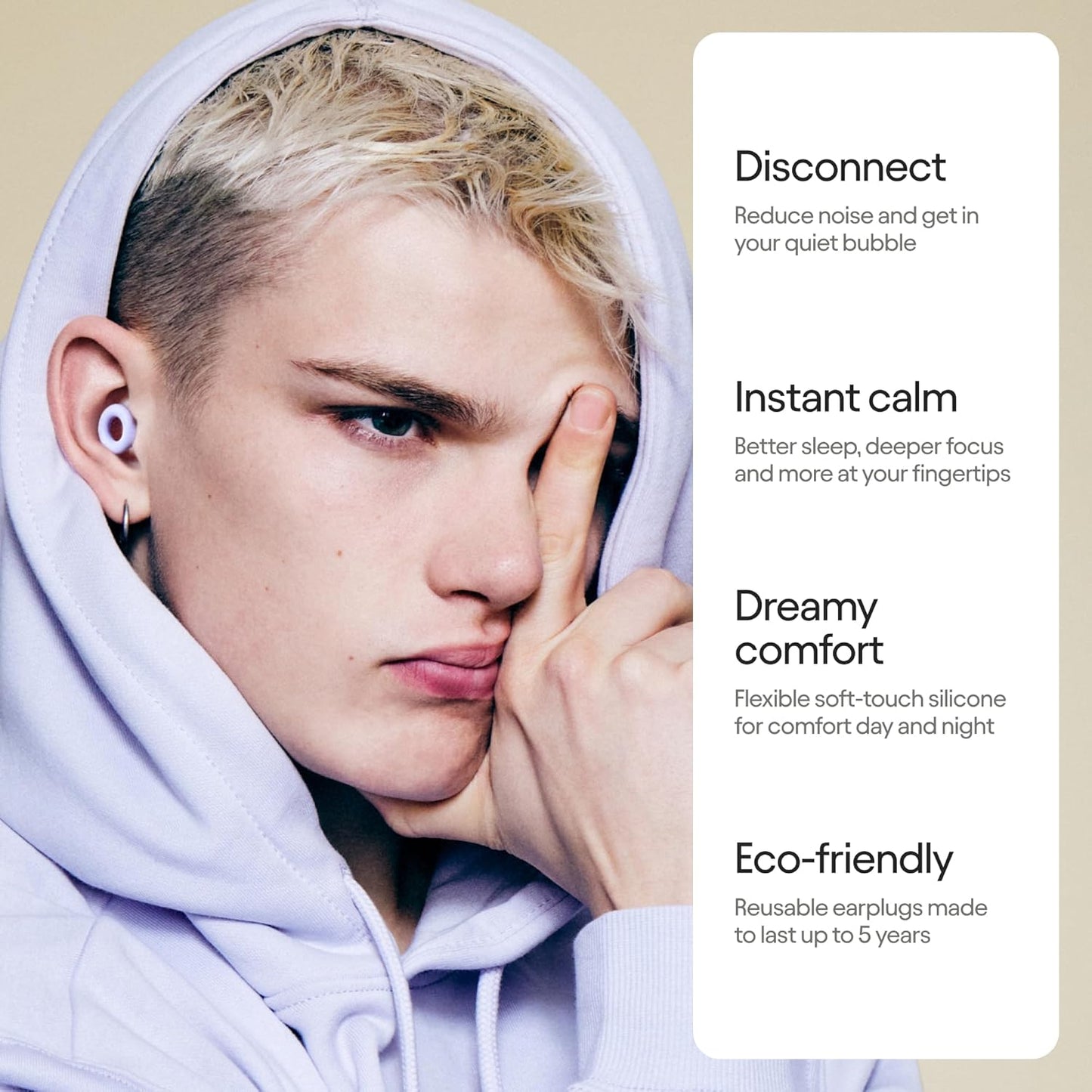 Loop Quiet 2 Ear Plugs – Ultra-Comfy Reusable Noise-Reducing Earplugs For Sleep, Deep Focus, Travel, Noise Sensitivity | Flexible Hearing Protection | Customizable Fit | 24dB (SNR) Noise Reduction