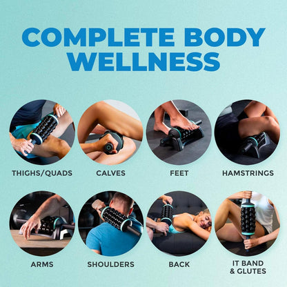 CHIRP RPM Rolling Percussive Massager, Percussive Therapy, Whole Body Relief, Deep Tissue and Muscle Recovery, Percussion Massage, Rechargeable, Hands-Free Base, Powerful, 5-Speed Reversible Spin