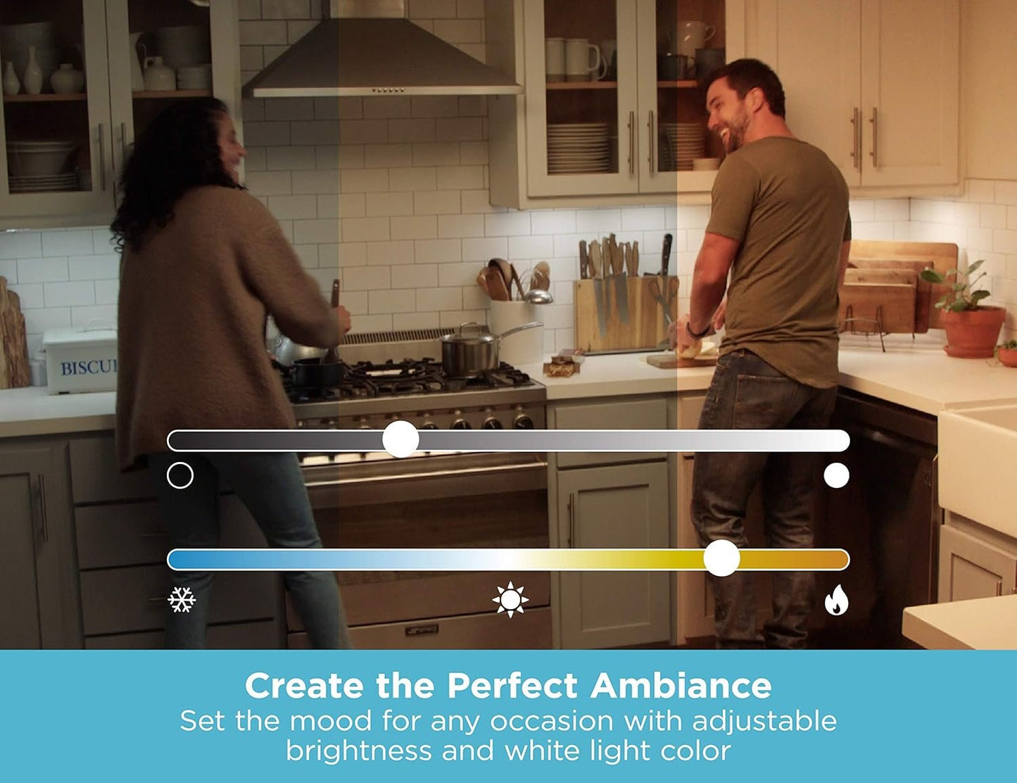 BLACK+DECKER Works with Alexa Smart Under Cabinet Lighting Kit, Adjustable LEDs, (3) 9" Bars White