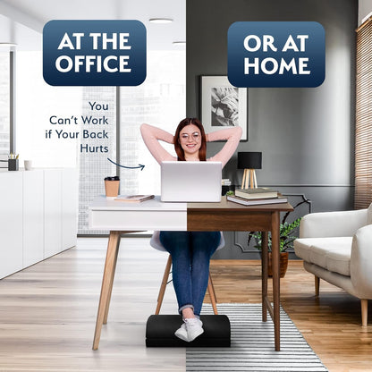 Sky Solutions Under Desk Foot Rest - Memory Foam, Ergonomic, Adjustable Footrest Cushion for Office Chair, Gaming Stool - Work from Home Essentials & Desk Accessories