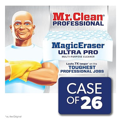 Mr. Clean Professional Magic Eraser Ultra Pro, Multi-Purpose Cleaner, 26 Count, Cleaning Sponge, Commercial Cleaning Supply, Commercial Grease Cleaner.