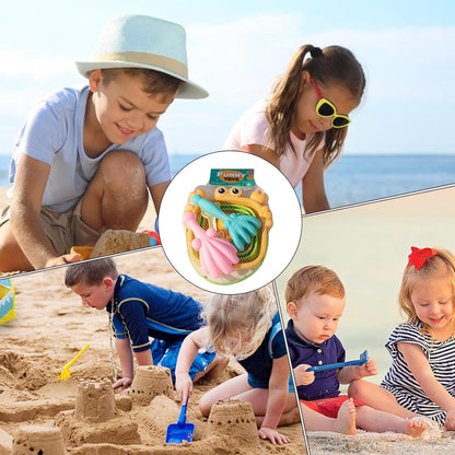 Fbinys Beach Sand Toy, Children's Sand Shovel with Foldable Bucket, Outdoor Interactive Play Set, Digging, Stacking, And Shaping Castles for Kids Aged 3-10 Years Old