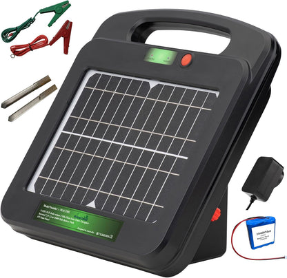 My Animal Command Solar Charger Portable Power Station Pet Fence 3 Mile 0.25 Joules Output (9-11KV) Electric Fence Energizer Containment & Protection of Livestock,Dog, Cats, Pets Easy Installation