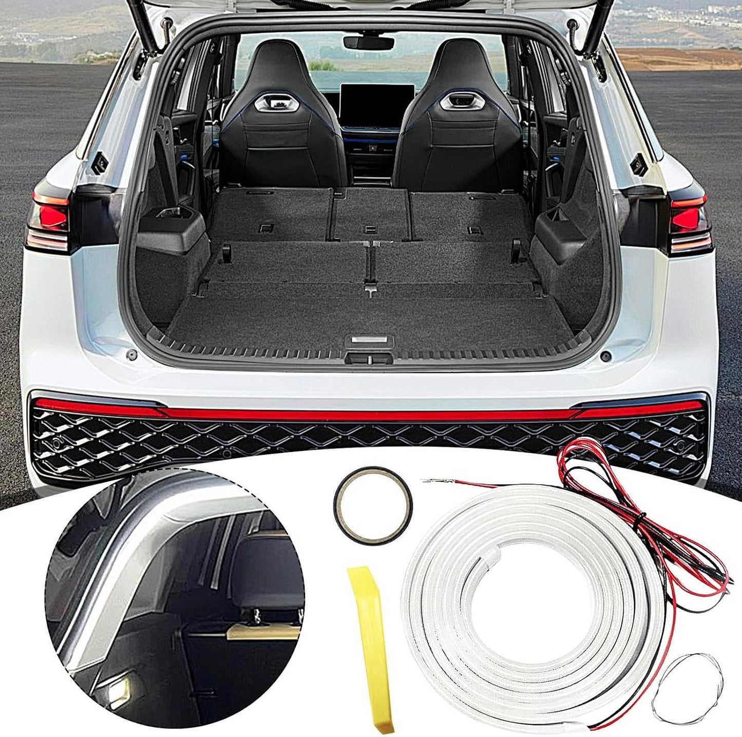 Trunk Light Strip - Dynamic Flowing Car Trunk Light Strip - Waterproof Auto Interior Illumination Accessories For Vehicles Sedan Handless Lighting Solution: Featuring Advanced Smart Sensors, This