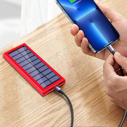 Solar Charger Power Bank, Portable Solar Charger, with Lanyard Hole Design,10000mAh External Battery Pack Panel Banks, for Mobile Phones Laptop Cellphones Power Bank Outdoor Hiking Fishing
