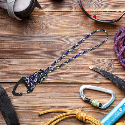 Paracord Keychain,Paracord Carabiner Clip with Strap - Quick Release Triangle Buckle Lock Clip for Women Men Outdoor Camping Hiking Travel Gear