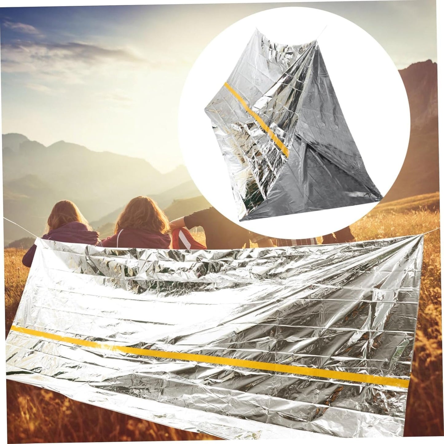 Sosoport 2pcs Disposable Emergency Shelter Tent Portable Tube Tent for Outdoor Survival Camping and Hiking