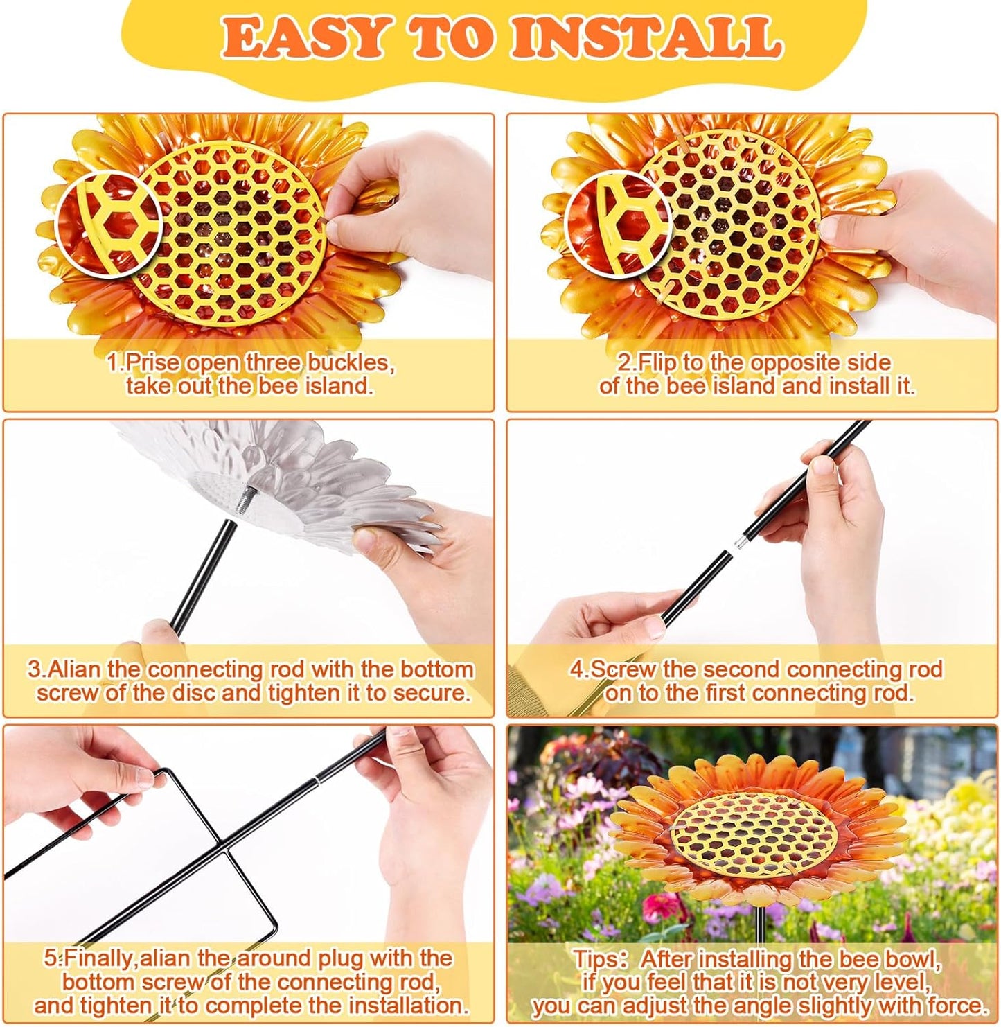 Stazione di irrigazione per api, tazze per api da giardino con isola delle api, mangiatoie per api a forma di fiore, tazze in metallo per bere api a farfalla, mangiatoie per uccelli da bagno per