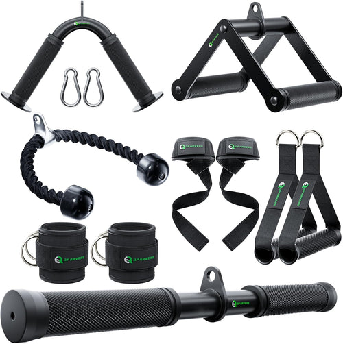 QPARVERS Cable Machine Attachment LAT Pulldown Attachments Cable Machine Accessories for Home Gym