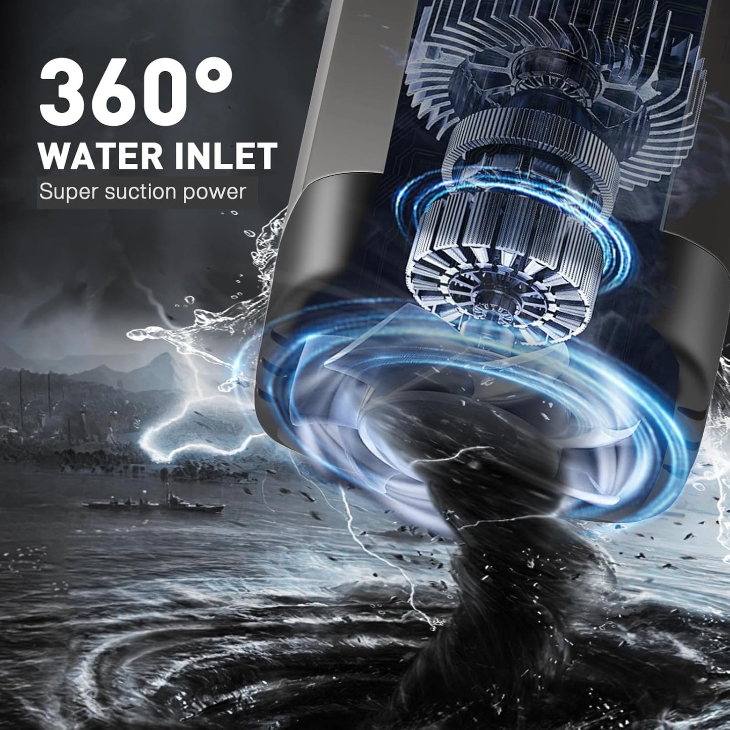 MIAOKE Upgrade Portable Camping Shower, 7800mAh Electric Outdoor Shower, Rechargeable Pump with Intelligent Digital Display, Temperature Display, Shower Head for Camping, Hiking