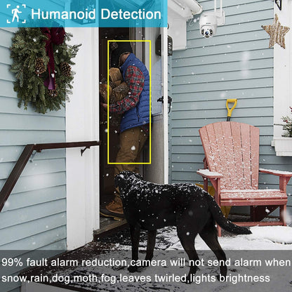 GENBOLT 2.5K Security Camera Outdoor with PoE, 2.4/5GHz Dual WiFi Surveillance CCTV IP Camera with Color Night, Auto Tracking Human/Vehicle Detection