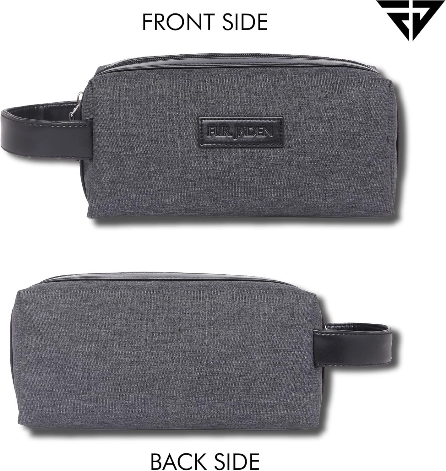 Fur Jaden Travel Toiletry Kits Essentials Bag for Men and Women Shaving Kit Organiser Make Up and Gadget Pouch Hygiene Bag, Grey, S, Travel Toiletry Kits Essentials Bag