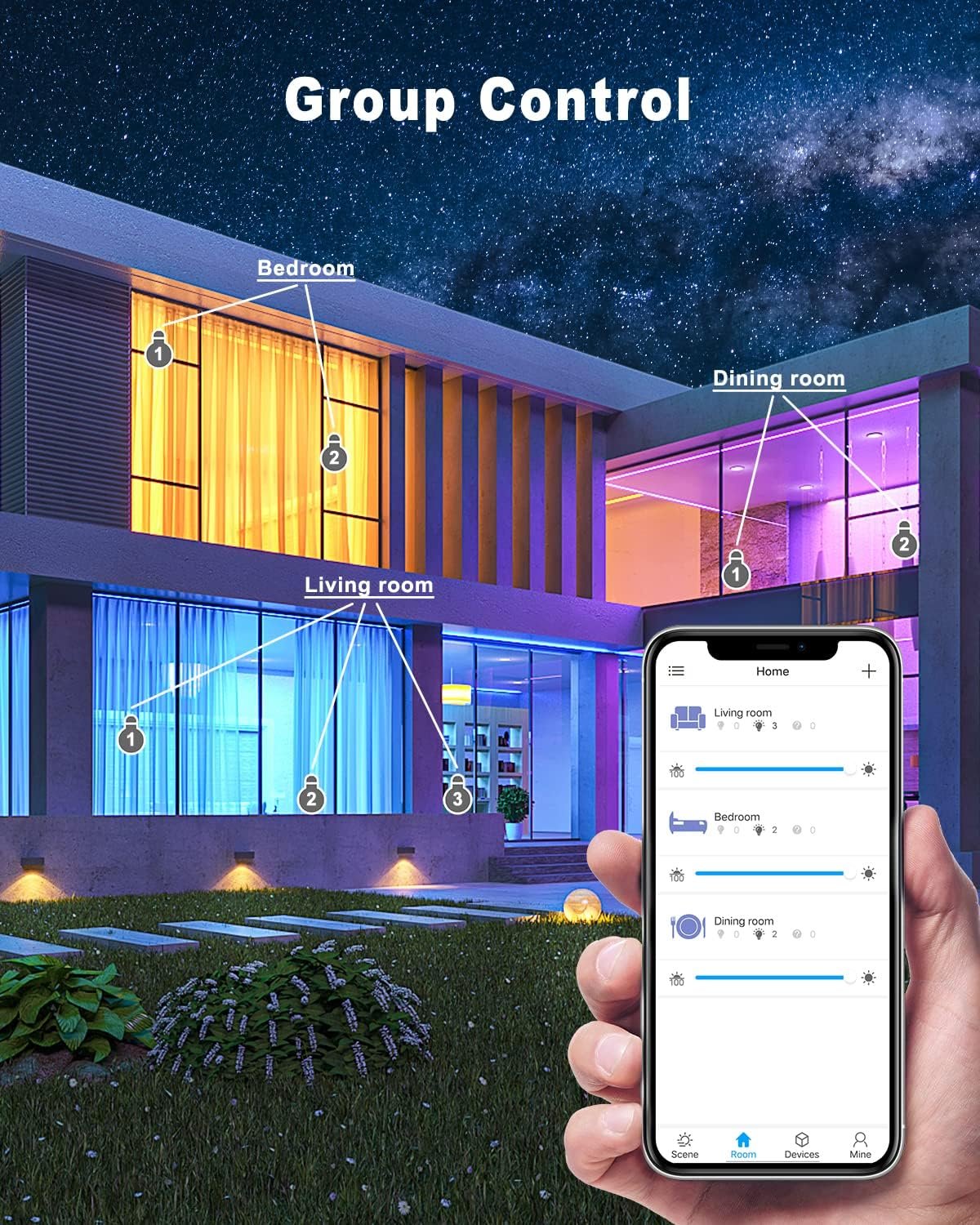 MYPLUS Smart Under Cabinet Lights, Dimmable Puck Lights Compatible with Alexa and Google Home,WIFI Controlled Adjustable Color Temperatures and Smart CCT LED Light Fixture(2.75 inch-4PCS)