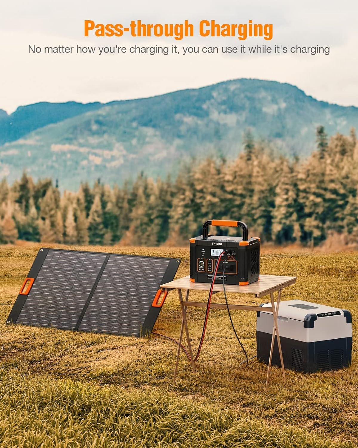 Portable Power Station 1000W (Peak 2000W), GRECELL Solar Generator 999Wh with 60W USB-C PD Output 110V Pure Sine Wave AC Outlet Backup Lithium Battery for Outdoors Camping Travel Hunting Home