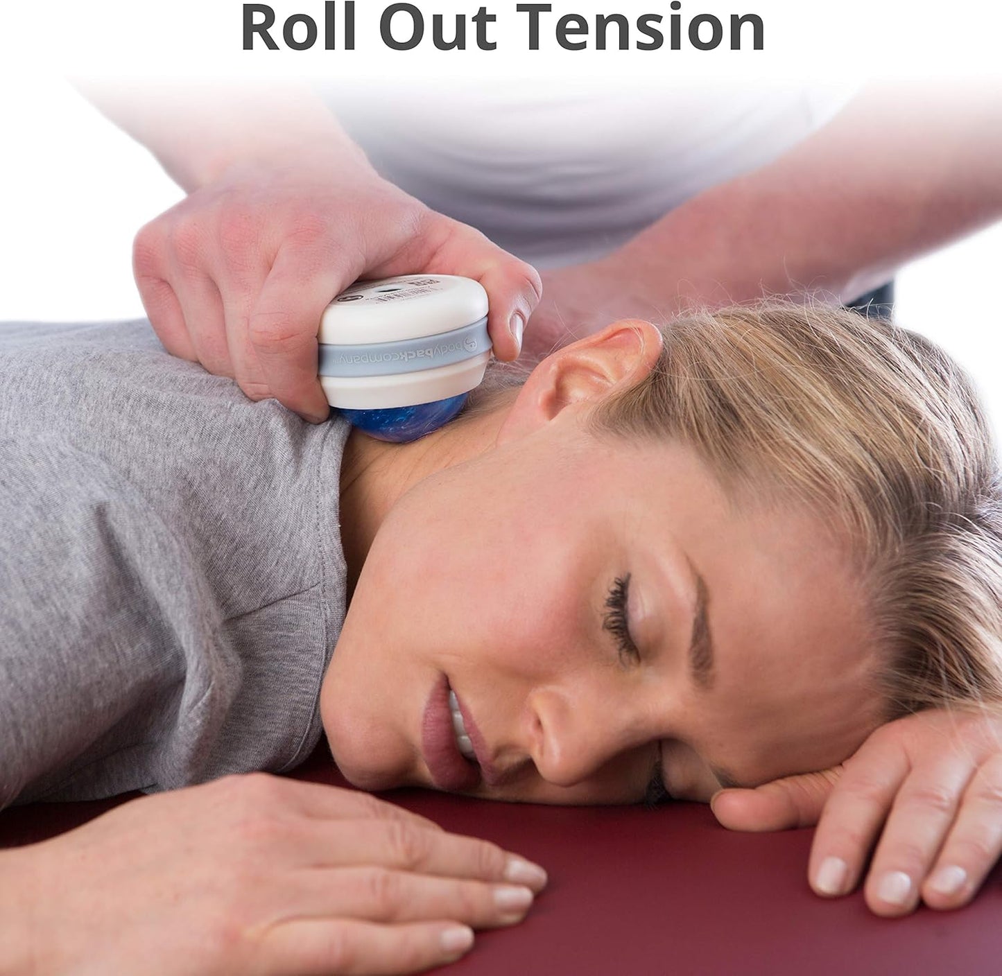 Body Back Manual Massage Roller Ball, Roller Massager, Self Massager, Lacrosse Ball Massager, Back Massage Tool, Self Massage Ball for Sore Muscle & Joint Pain (Blue)