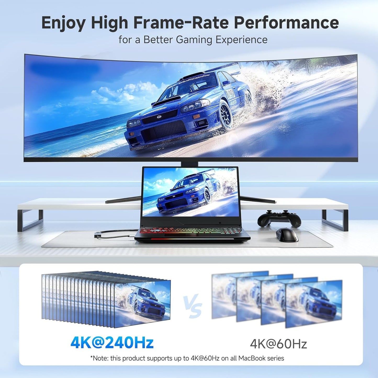 Cable Matters 48Gbps USB C to HDMI 2.1 Adapter, Support 8K 60Hz /4K 240Hz HDR, Thunderbolt 4 to HDMI 2.1, HDMI 2.1 to USB C Adapter, Compatible with iPhone 16/15 - Maximum Resolution on Mac is 4K@60Hz