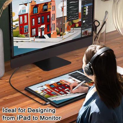 T Tersely USB C to HDMI 4K@60Hz Cable, 2M Type C Thunderbolt 4/3 Braided Nylon Video Adapter for Home Office, for iPhone 16/15 Pro Max Plus, MacBook Pro Air, iPad, Galaxy S25/S24, XPS, iMac