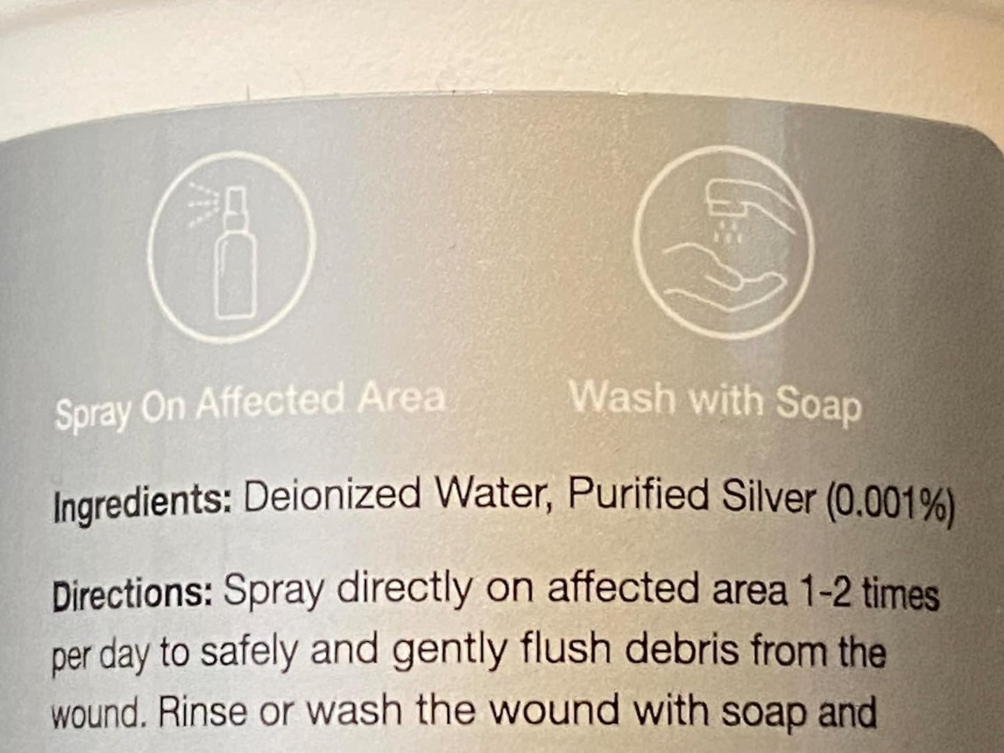 Nano Silver Wound Wash Sprayer | Debride & Fine Mist Spray | 4 fl oz