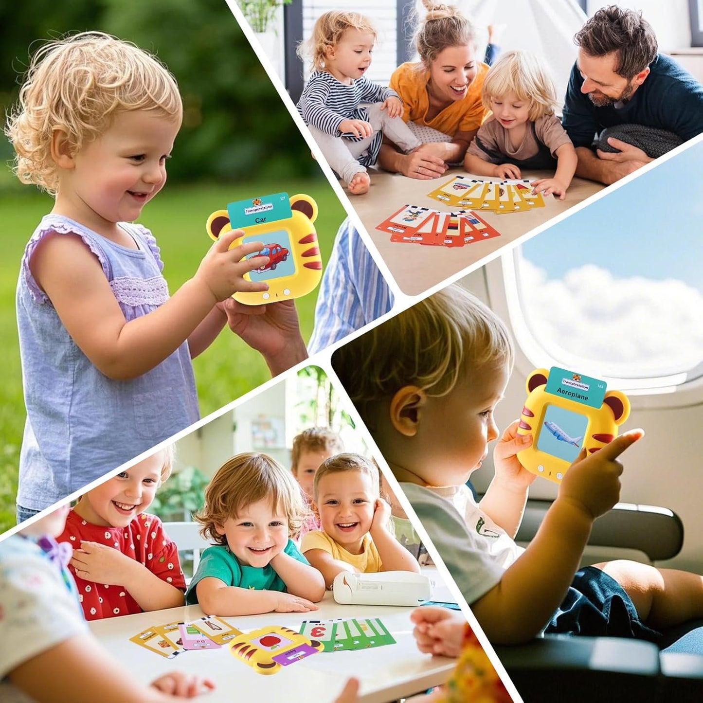 Talking Flash Cards Toddler Boys Girls Speech Sensory Toys for Autism Learning Resources Language Development Preschool Educational Toys English Flashcards with Alphabet Numbers for 2 3 4 5 6 Years