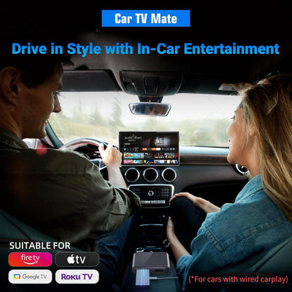 Car TV Mate HDMI for Cars with Factory CarPlay Cable, Car Streaming Device for Fire TV Stick/Roku/PS5/Switch, HDMI to USB Port Adapter, 2.4GHz WiFi, Plug and Play