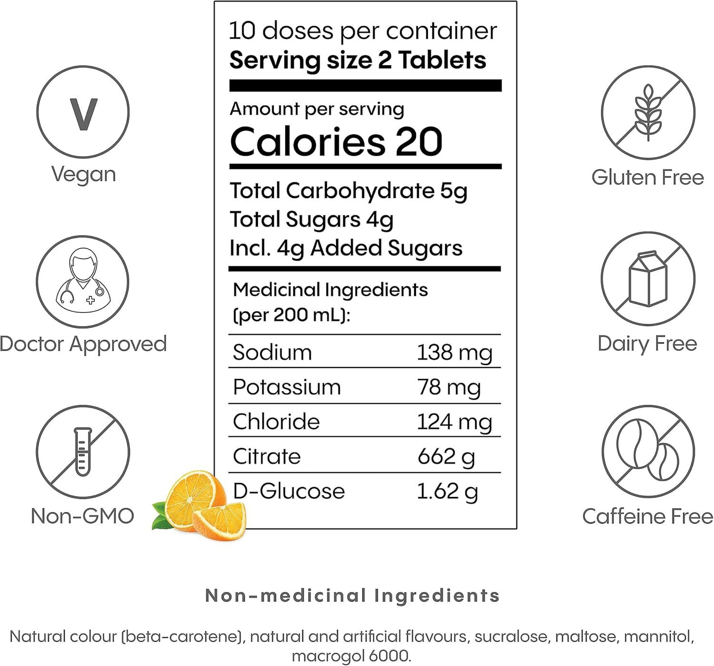 Hydralyte Effervescent Electrolytes Tablets - Orange 20 count + HydraLyte Electrolyte Powder, Lemonade Flavour (12 Servings)