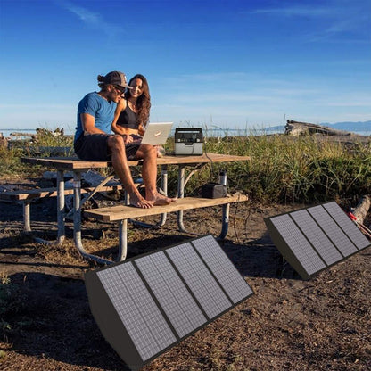 ALLPOWERS Portable Solar Panel Charger SP029 140W, Foldable Solar Panel Kit IP66 Waterproof with 5 Outputs, Adjustable Kickstand, 22% Efficiency Module for Solar Generator Camping RV Off Grid
